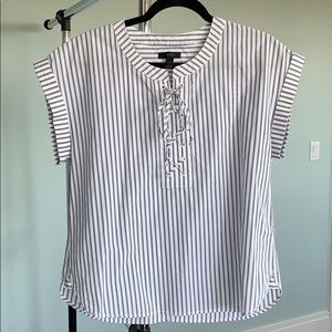 JCrew lace up top
